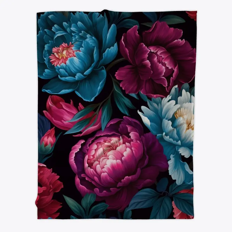 Natural peonies in fantasy bright colors