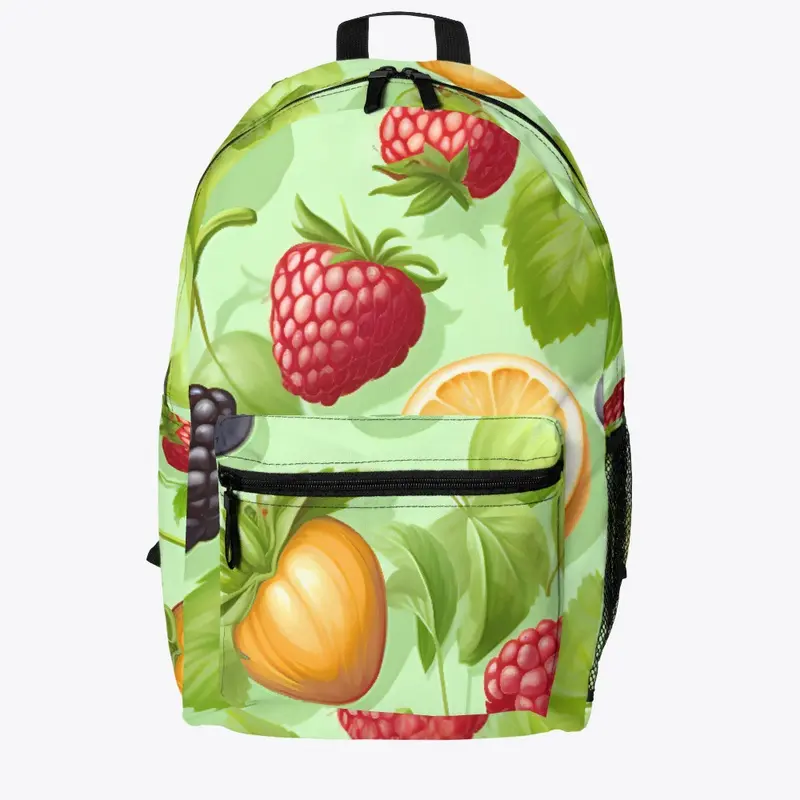 Fruity pattern in light green color